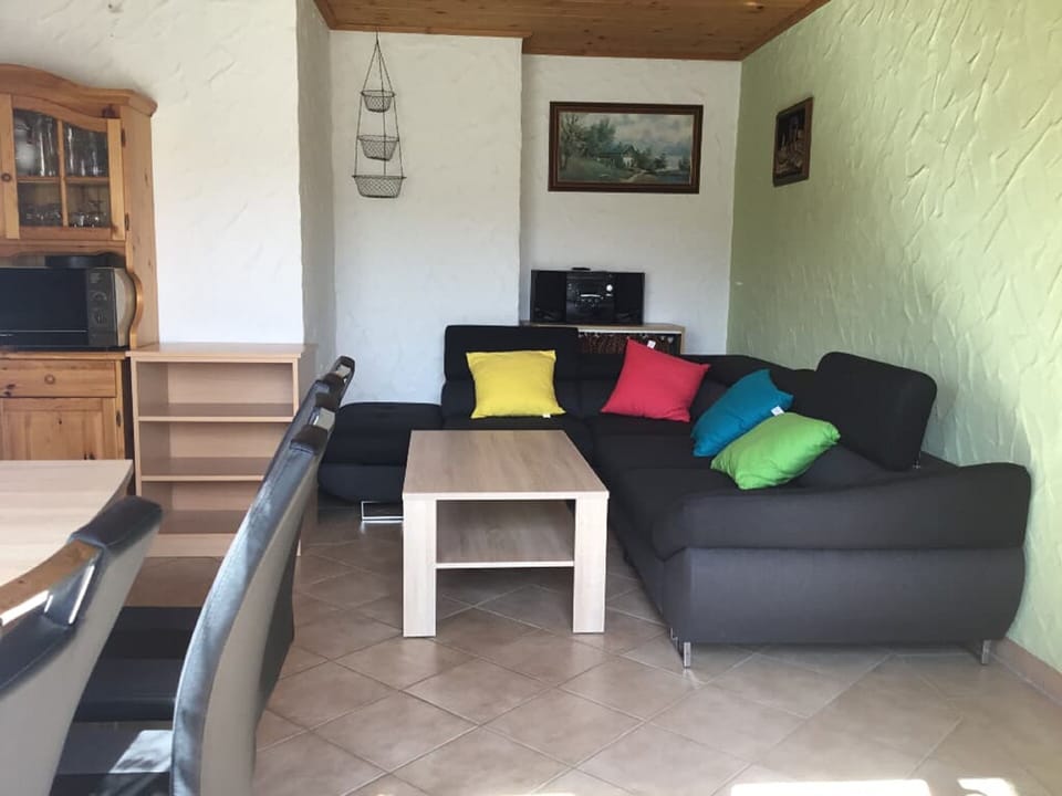 Apartment | Living room | 30-inch flat-screen TV with satellite channels, TV, DVD player