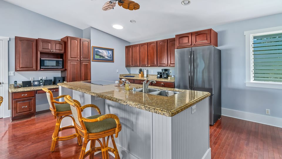 Hale Lani Kai at Poipu Beach - Fully Equipped Kitchen & Breakfast Bar - Parrish Kauai