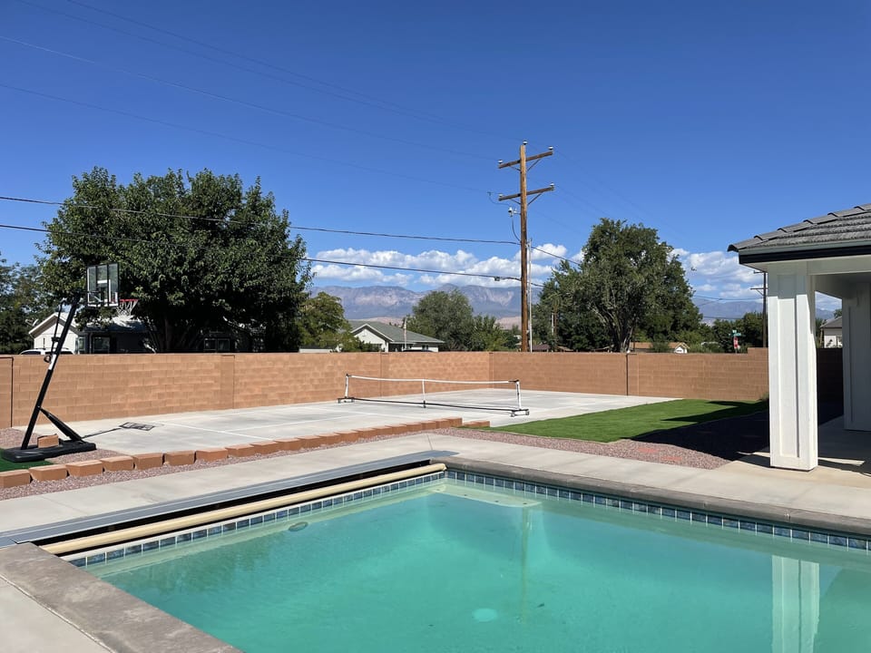 Pool, Pickle Ball and Basketball Court