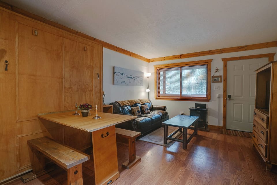 Living Room with Convertible Dining Table