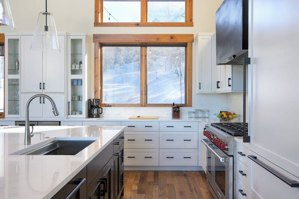 Mountain views from the kitchen