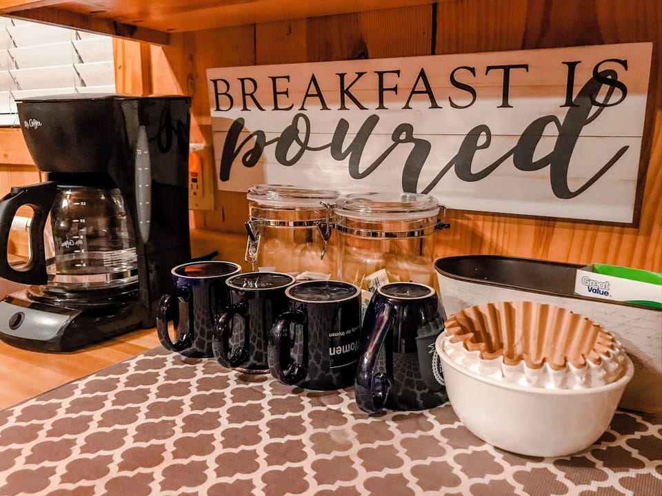 Coffee anyone! Coffee, filters and of course cups furnished.