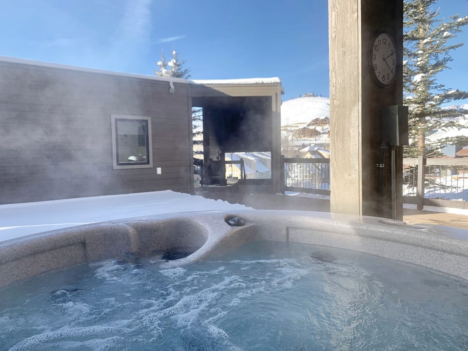 Soak away the afternoon after a day on the mountain. 