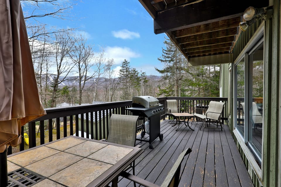 Main floor south facing deck with gas BBQ