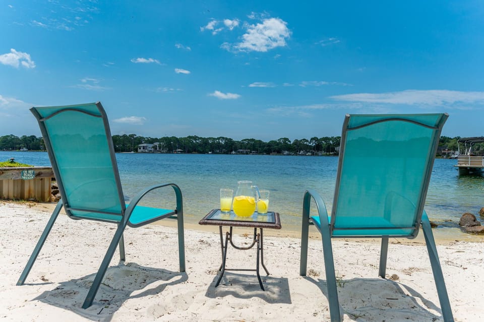 Private beach ON property. 