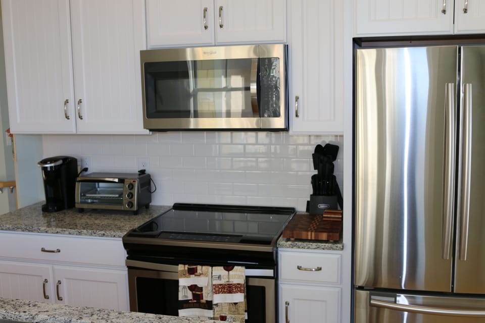 Stainless steel appliances.