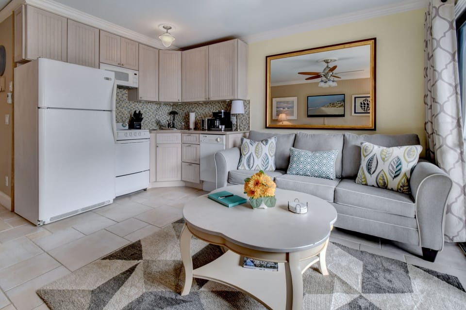 Wonderful kitchen and newer sleeper sofa!