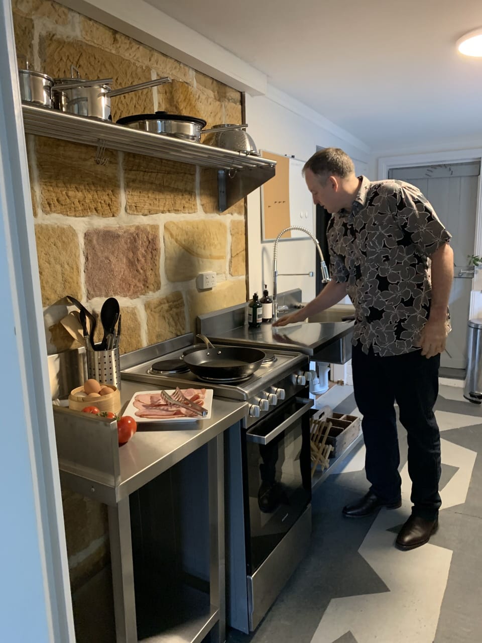 Stainless Steel Galley Kitchen
