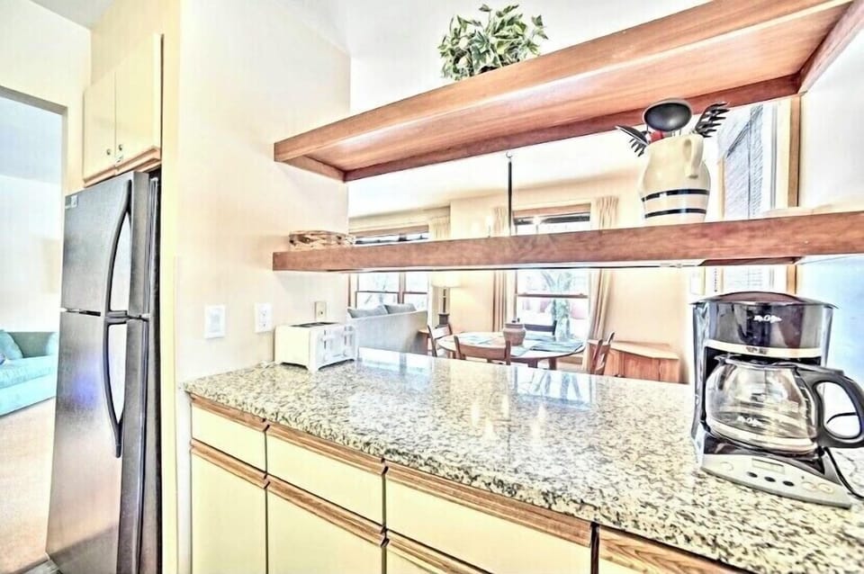 Fully stocked kitchen. 