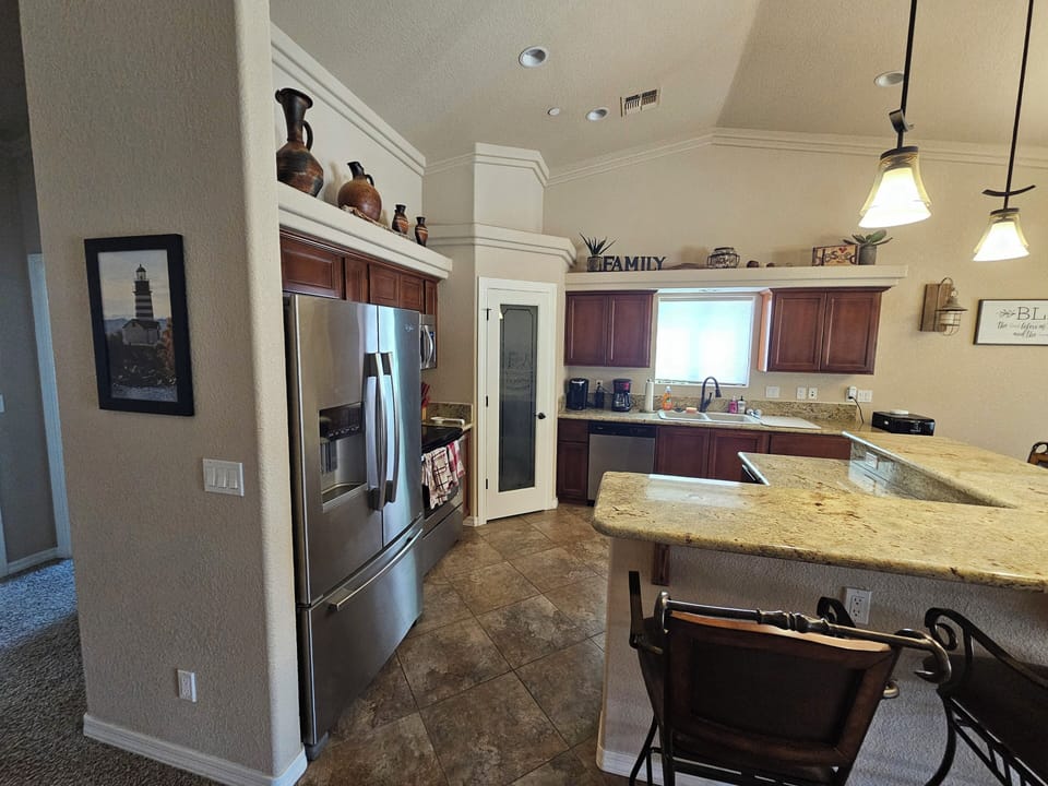 kitchen with walk-in pantry