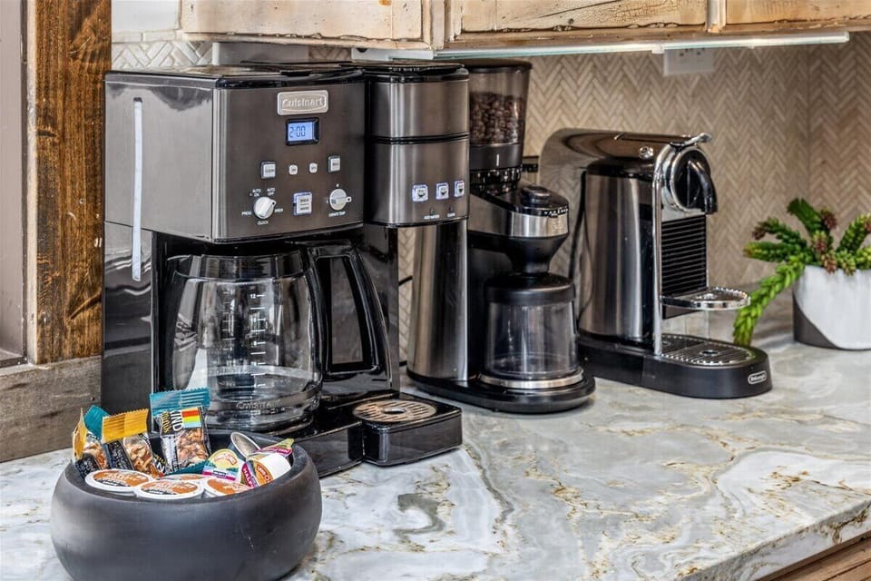 Coffee lovers’ setup. Nespresso, Keurig and grinder.
