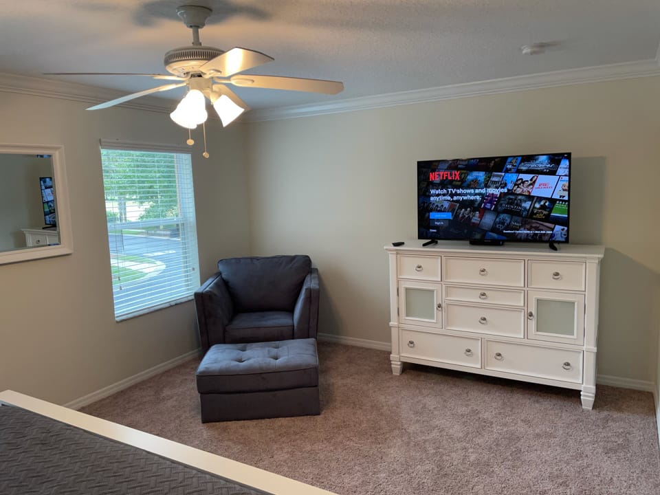 Smart TVs in all bedrooms as well as Xfinity cable TV 