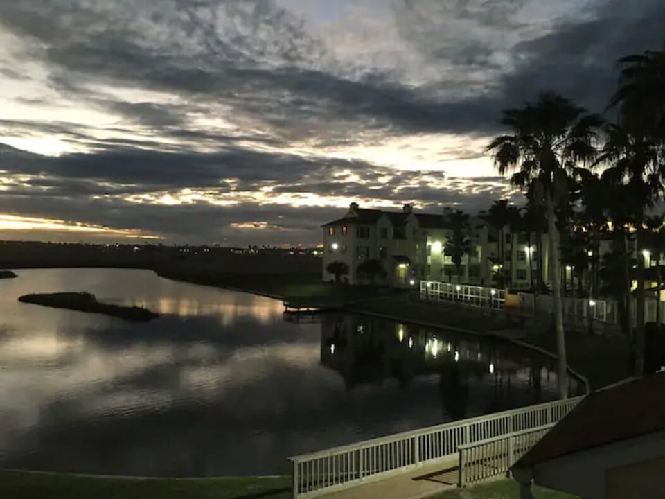 Night sky and view of the saltwater pond from "The Erin's" balcony