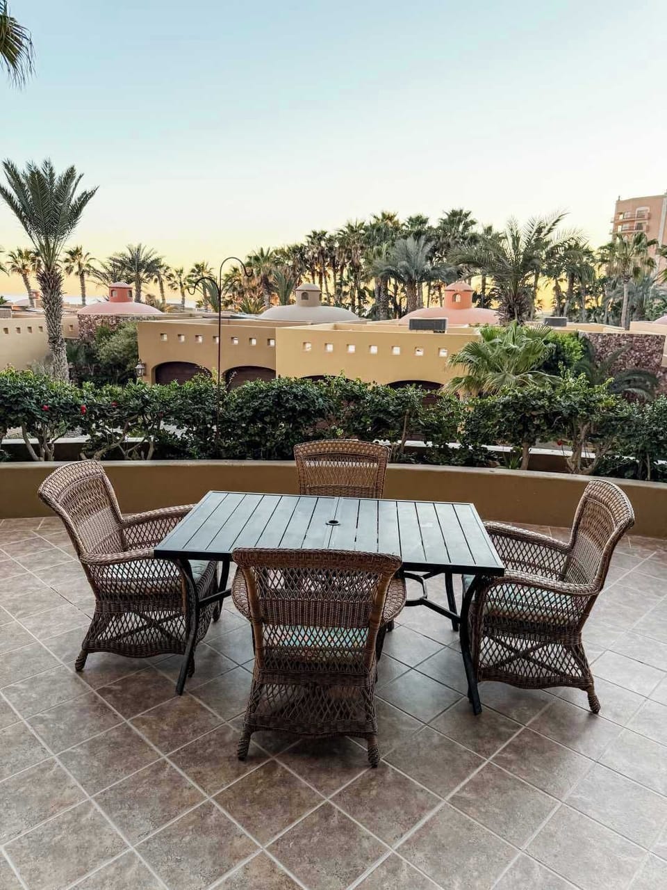 Outdoor dining with views