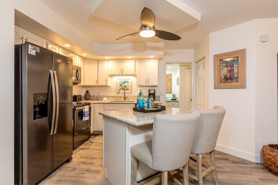 Stock the fridge with your favorite food and drinks. 