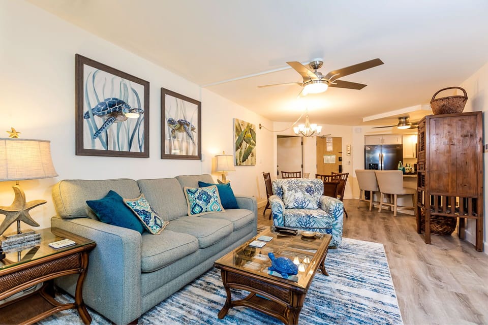 A comfortable Queen size sofa bed easily sleeps 2 guests.