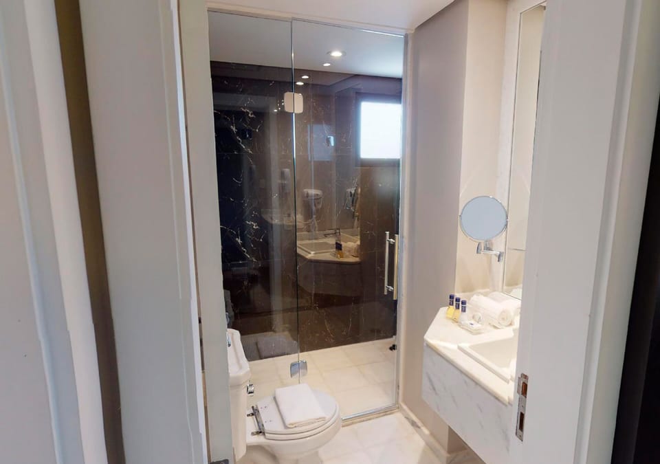 Room | Bathroom | Shower, free toiletries, hair dryer, towels