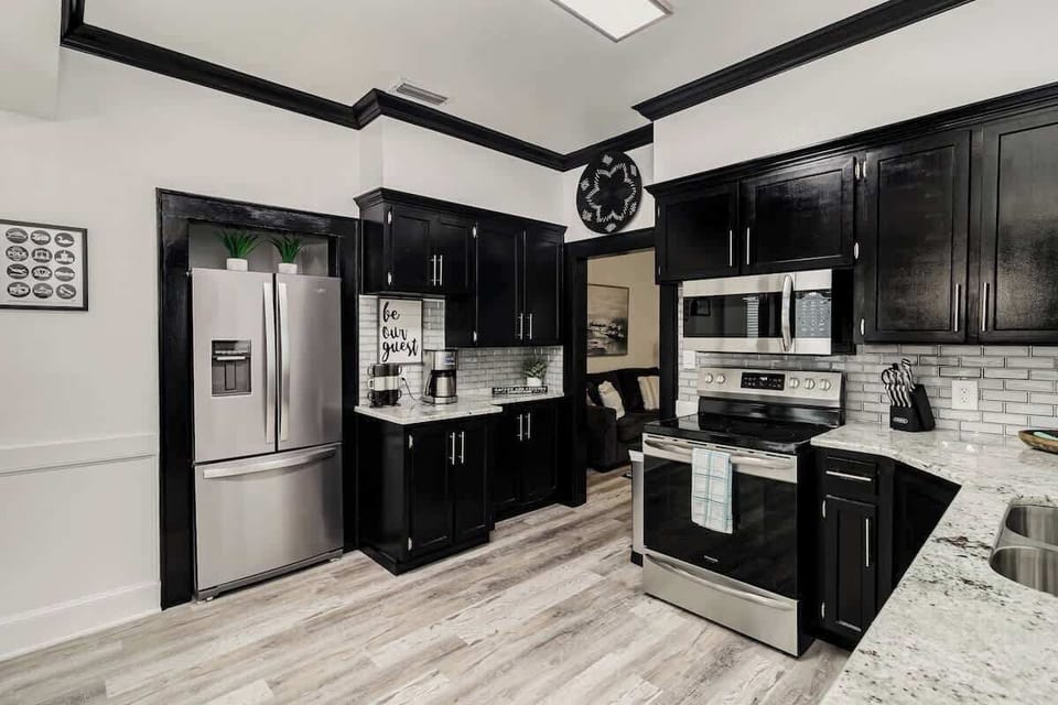 Newly renovated kitchen with updated appliances, countertops and all of the amenities you would need in a modern kitchen.