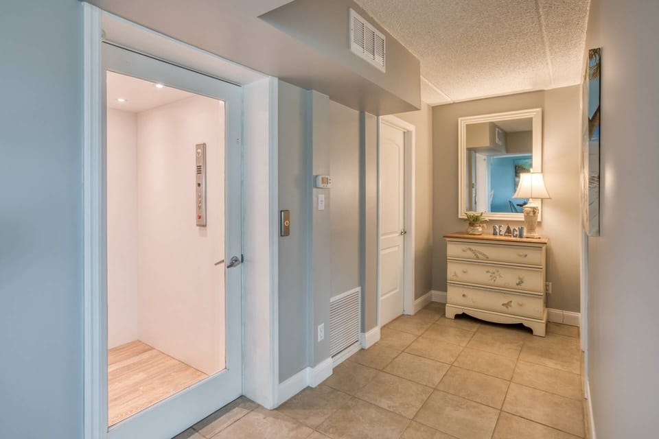 No need to lug your luggage with this private elevator!