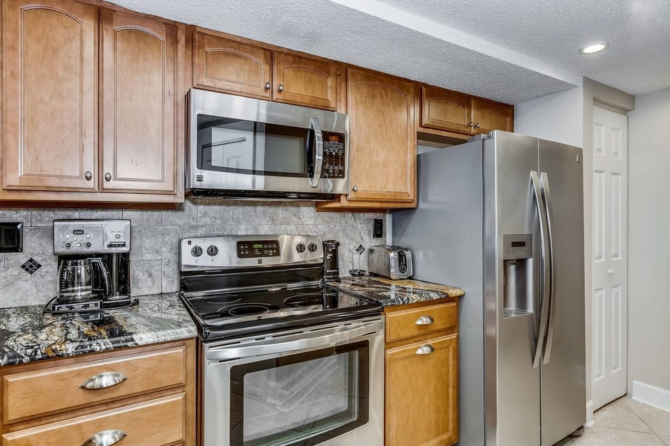 Modern stainless steel appliances