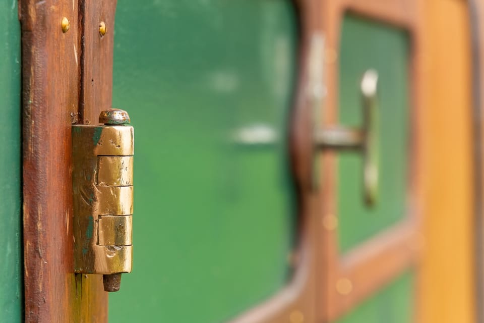 All the original brass work remains