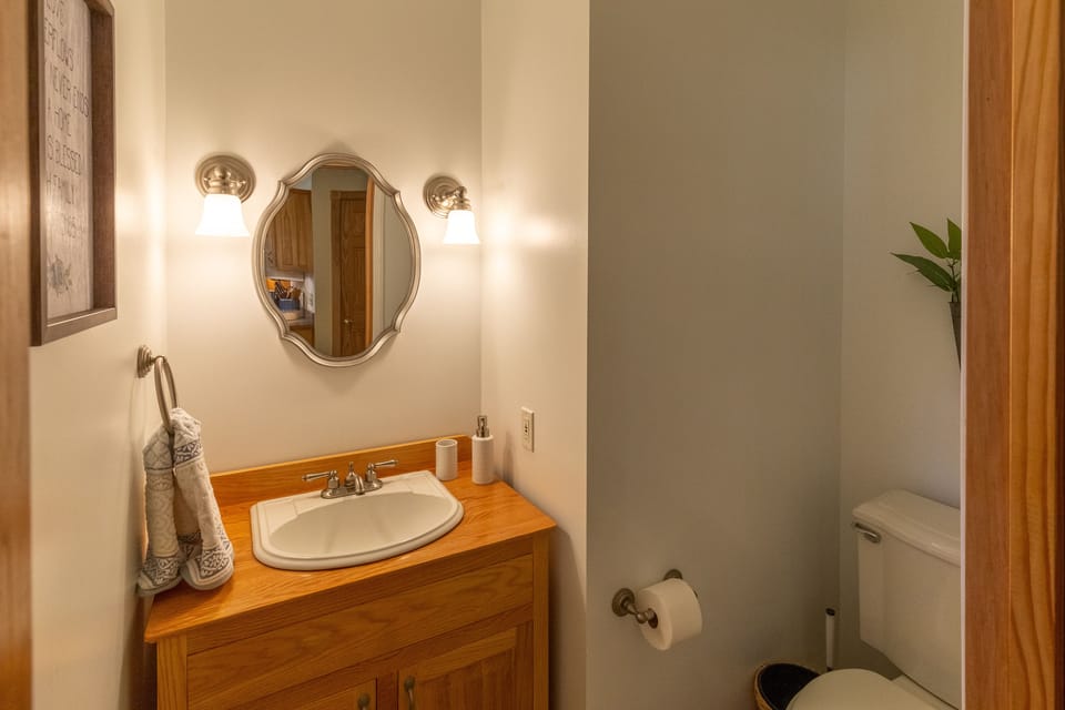 Bathroom- Half - Half bath in entry way on upper level