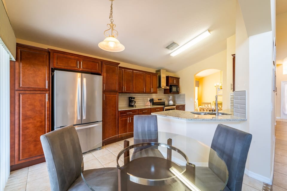 Breakfast table in the kitchen