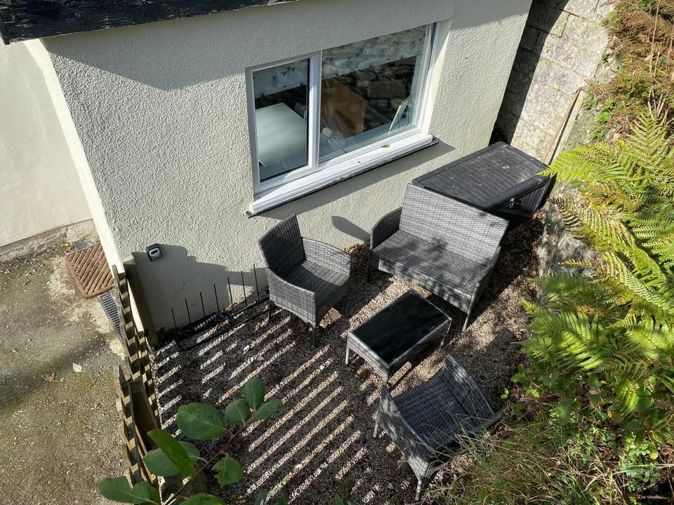 Small seated area. Who needs a big garden in Snowdonia! 