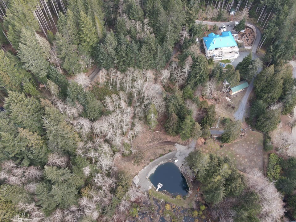 Arial view of property.