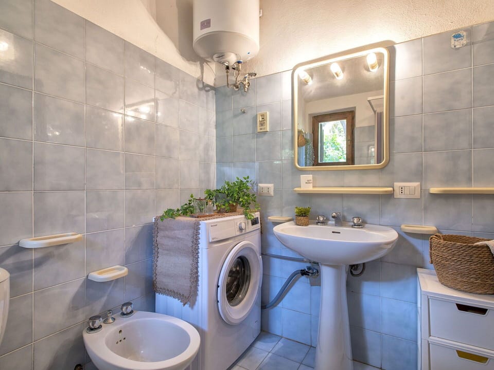 Mirror, Tap, Plumbing Fixture, Bathroom Sink, Sink, Property, Purple, Bathroom, Plant, Lighting