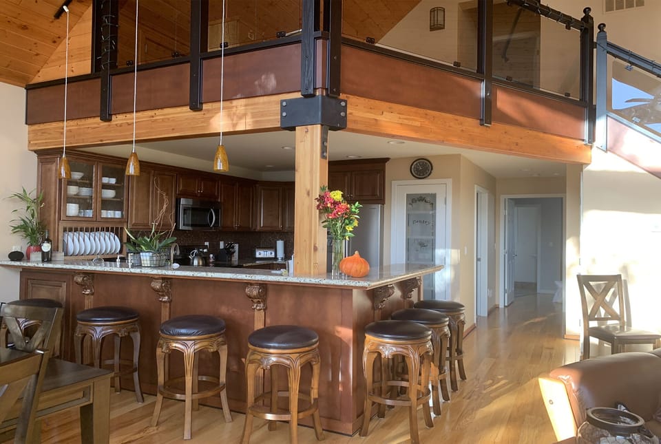 Folks always seem to congregate in the kitchen so there are plenty of barstools!