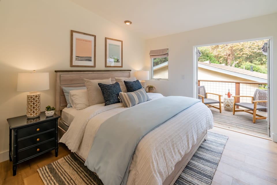 Bedroom 4; Main House~ 2nd Floor~ King Bed~ Private deck w/Seating