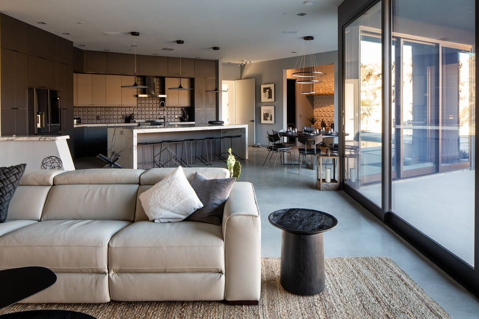 Naturally lit. open floor plan interior