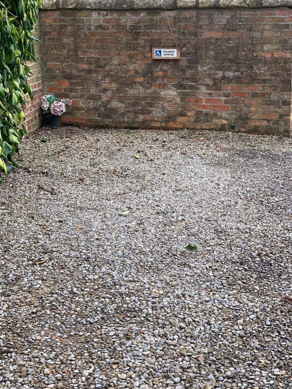 Disabled Parking Space.  Please contact us if you would like this reserving for your stay. 