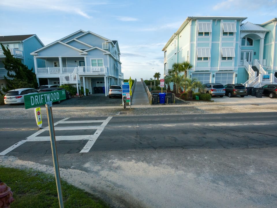 Beach access directly across the street from the house.