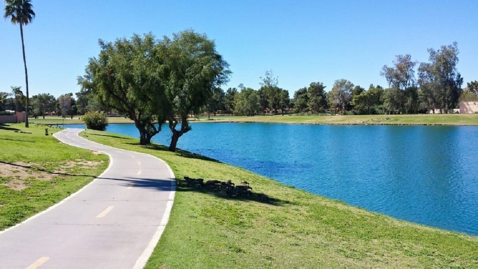 Beautiful scenery along the bike path