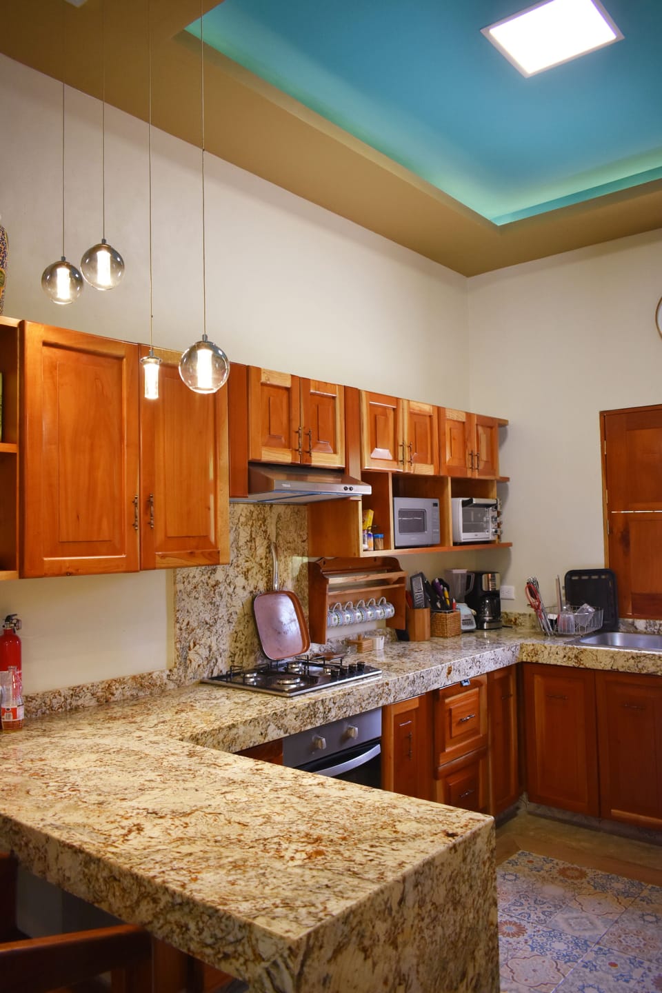 Mini-fridge, espresso maker, highchair
