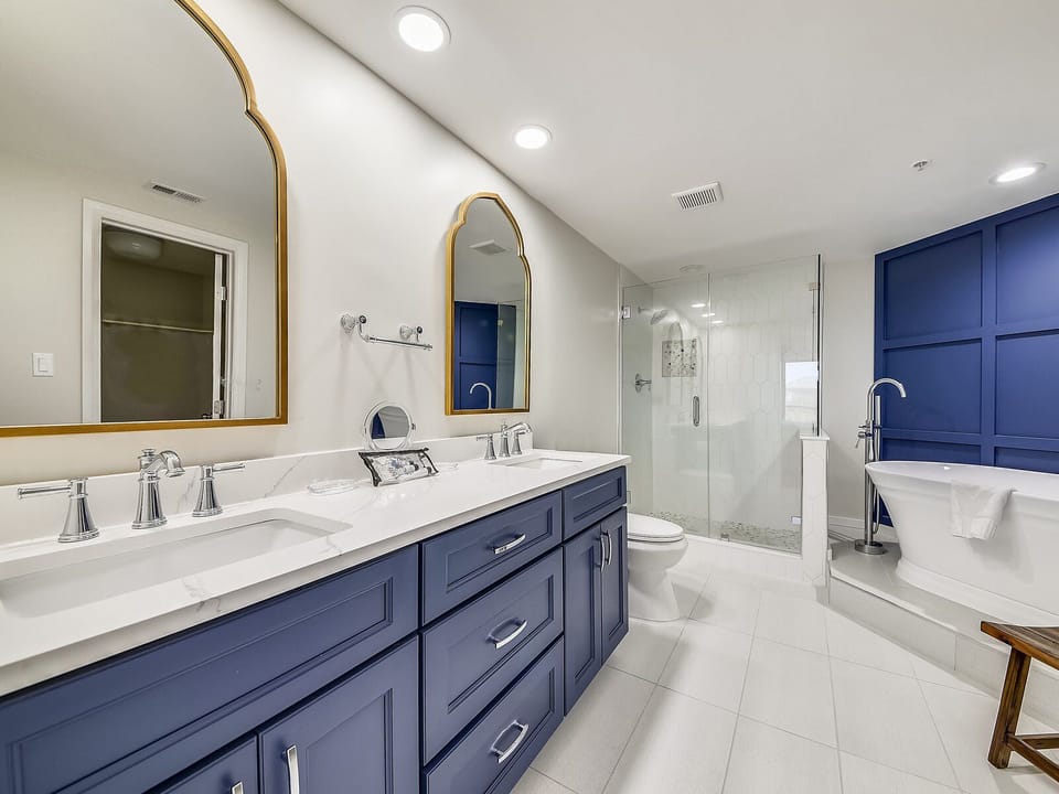 Gorgeous Master Bathroom with Double Vanity at 4501 Windsor Court North