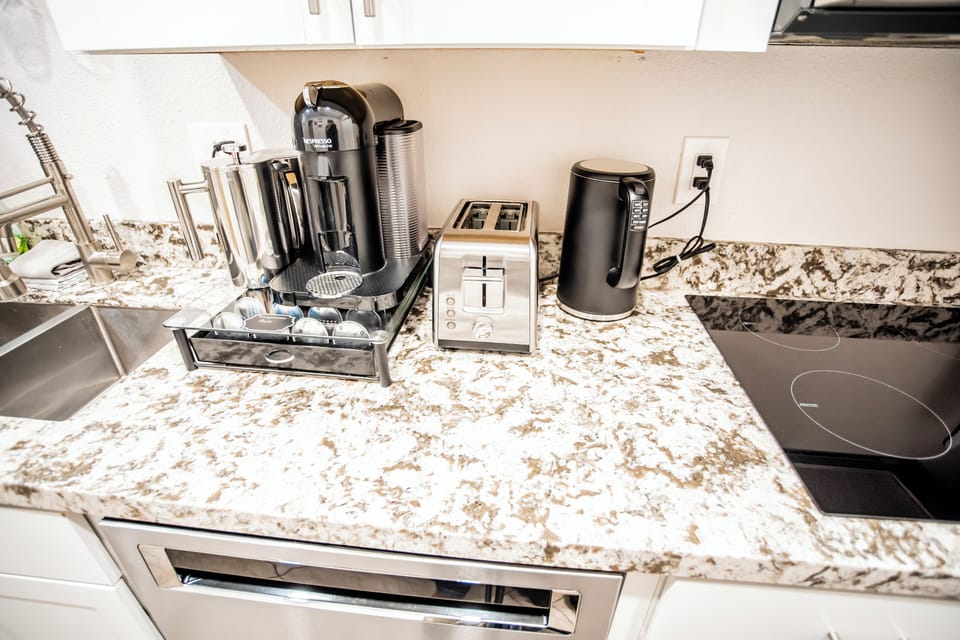 Espresso maker, ground coffe maker both available
