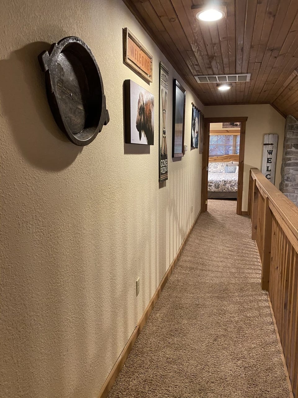 Walk way upstairs to the bedrooms