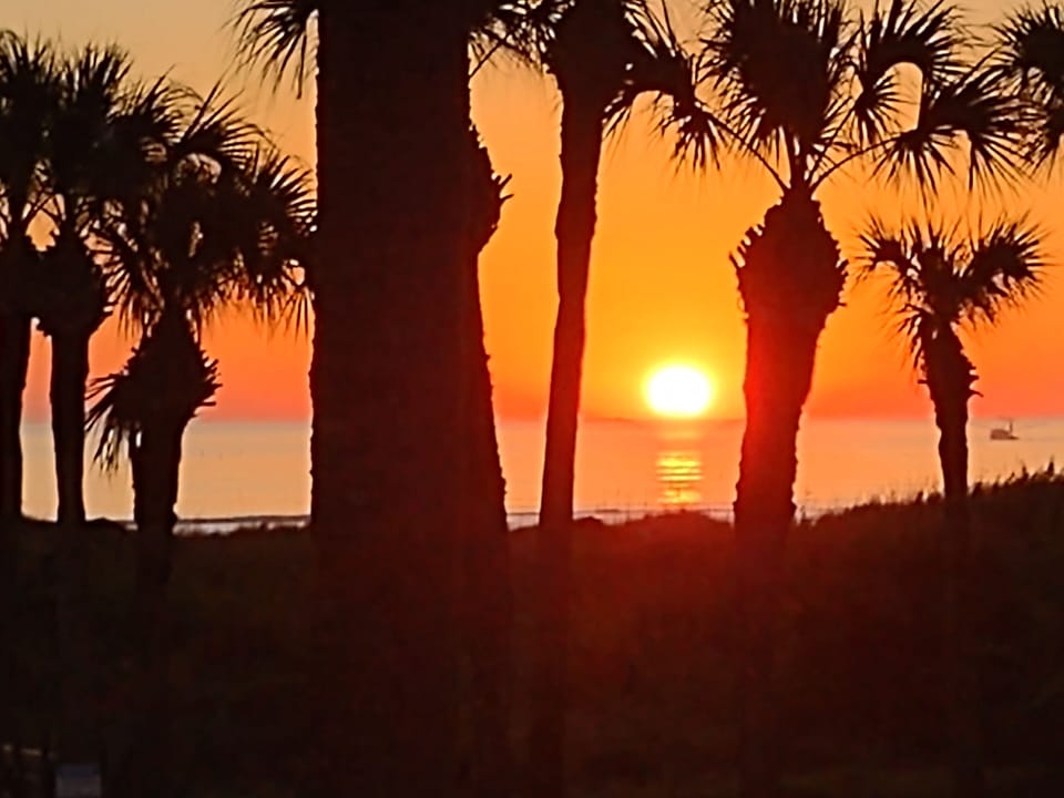 Sunrise view from the balcony.