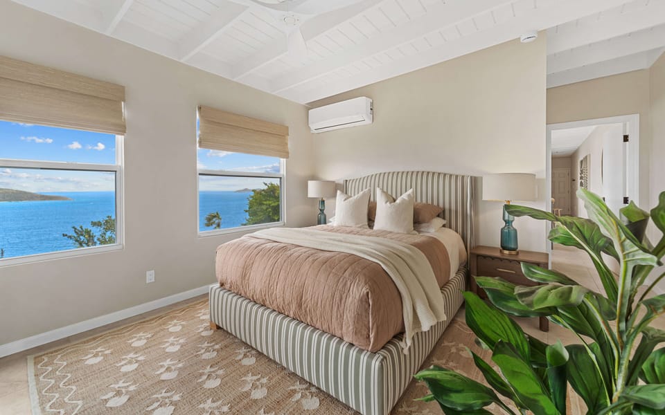 Sunrise over the water, right from your pillow.