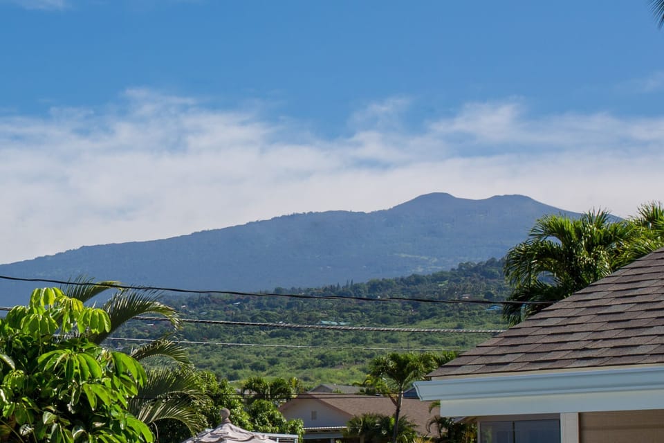 Beautiful view of the mountain. Nestled at the end of a cul-de-sac for peace and tranquility while still close to town and beaches.