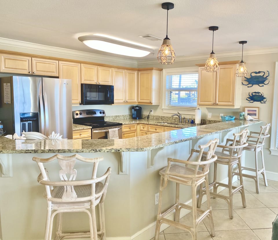 Fully stocked kitchen 