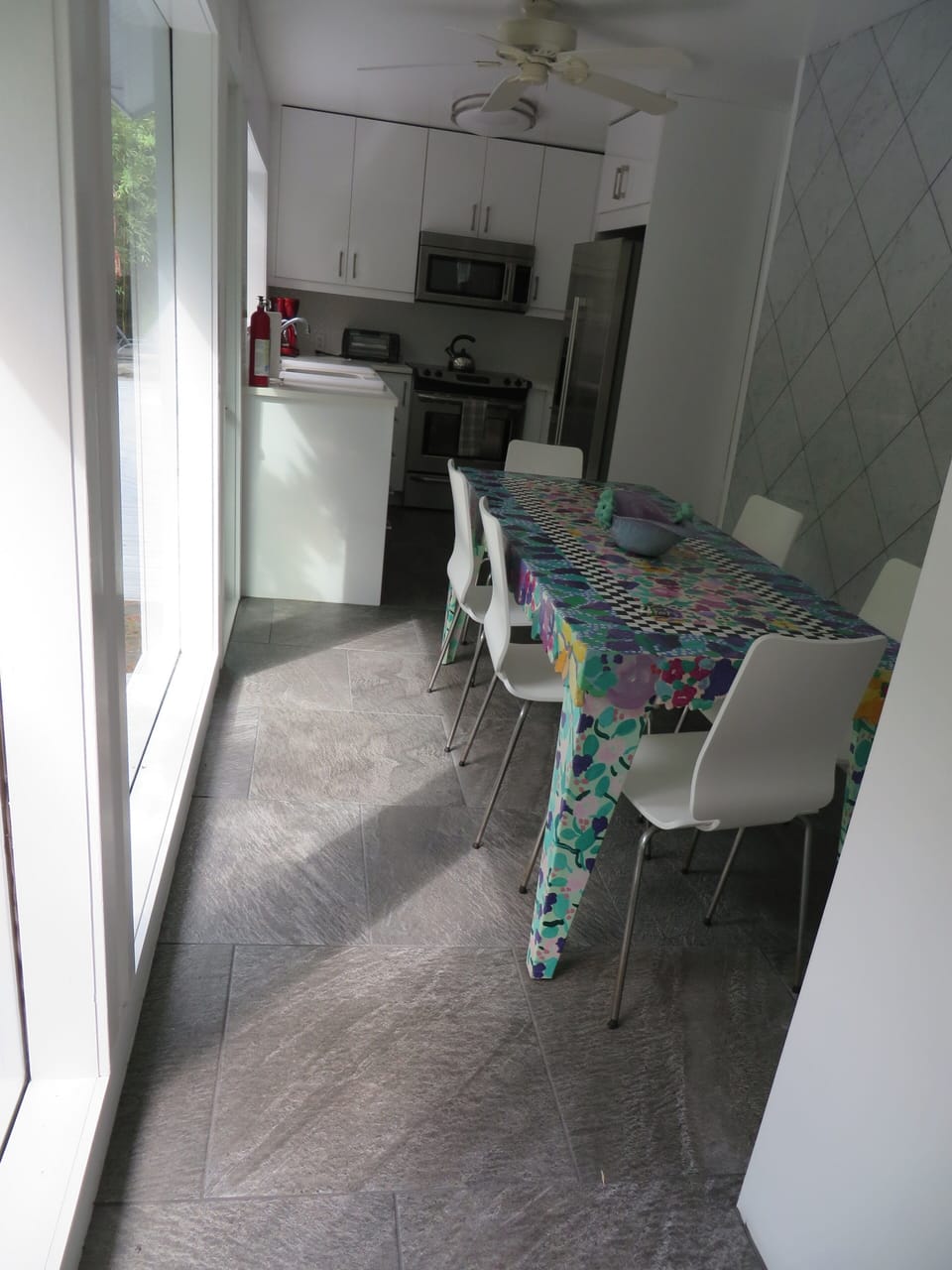 Dining room and kitchen