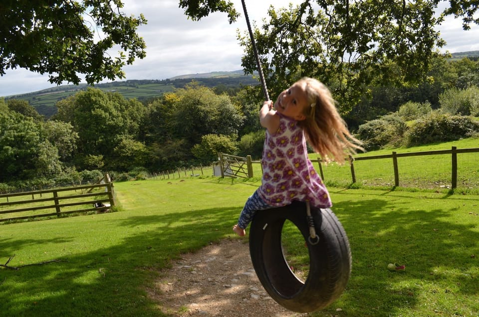 Ropeswing fun at Clydey