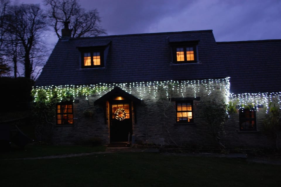 Xmas Lights Around Heather Cottage