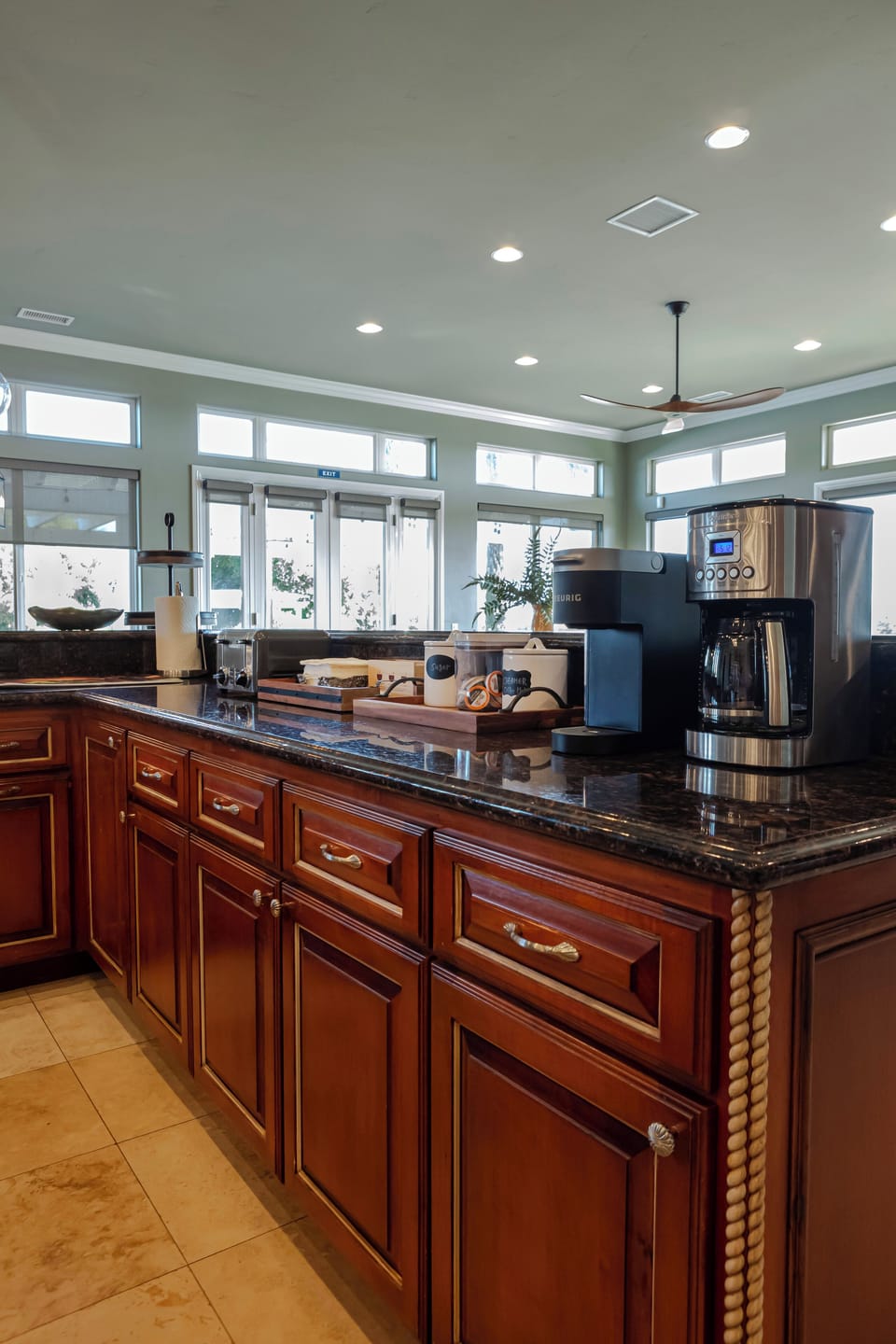 Kitchen with variety of coffee makers