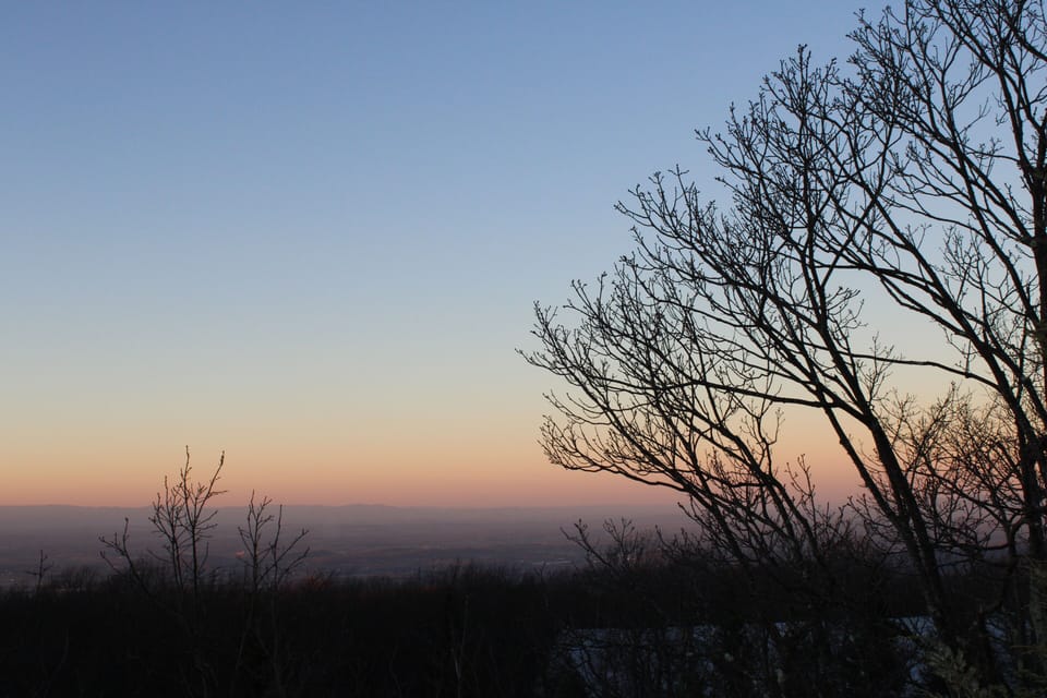 sunset from deck