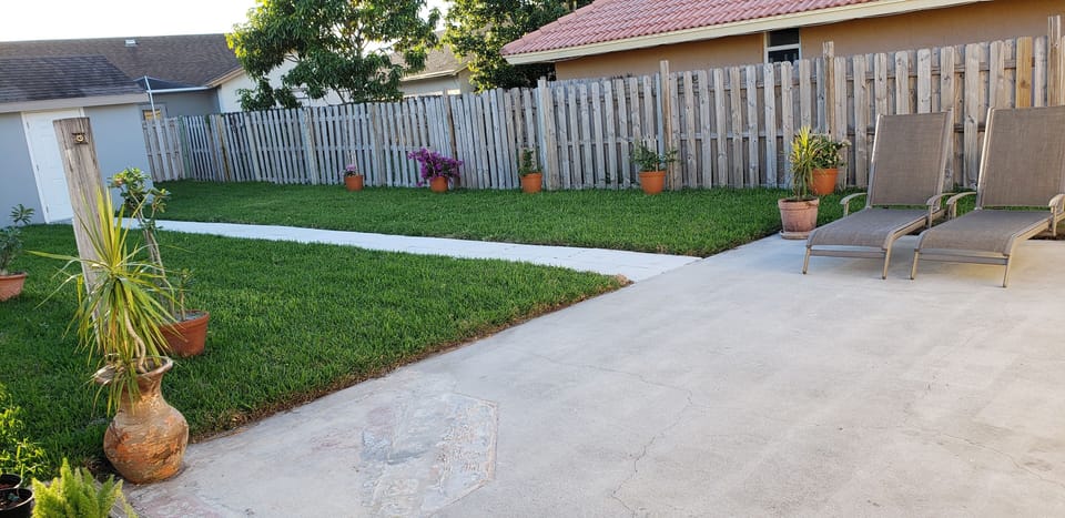 Large backyard